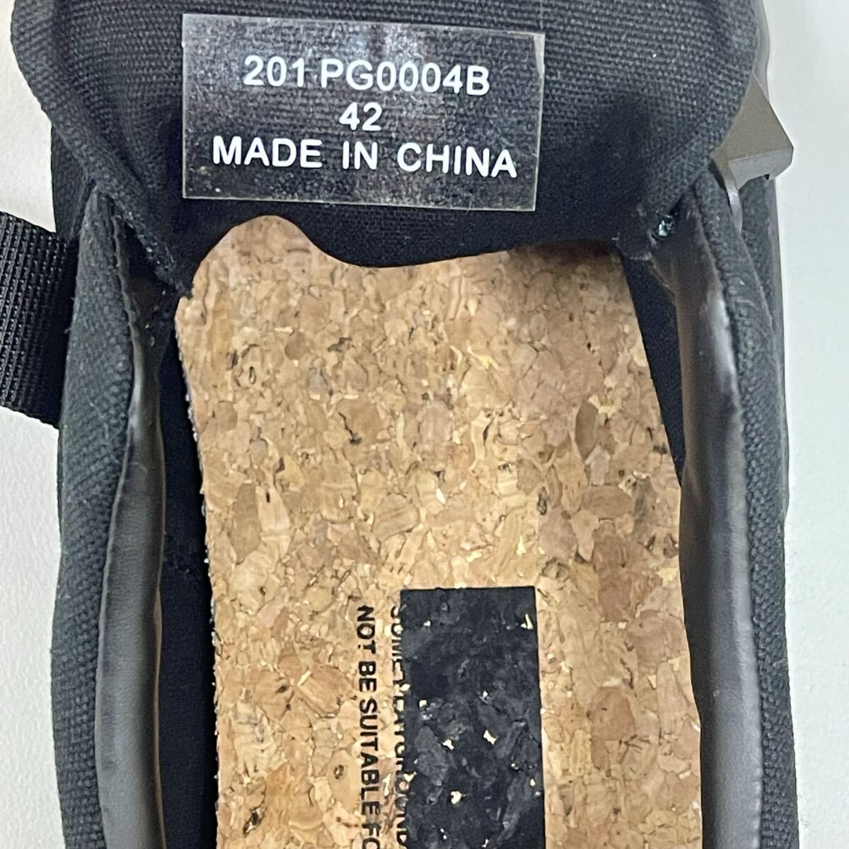 【未使用】 pg CONTRAST-B ブラック BLACK 26,5cm ローカットスニーカー playground ピージー キャンパス地 マグネットベルト_画像8