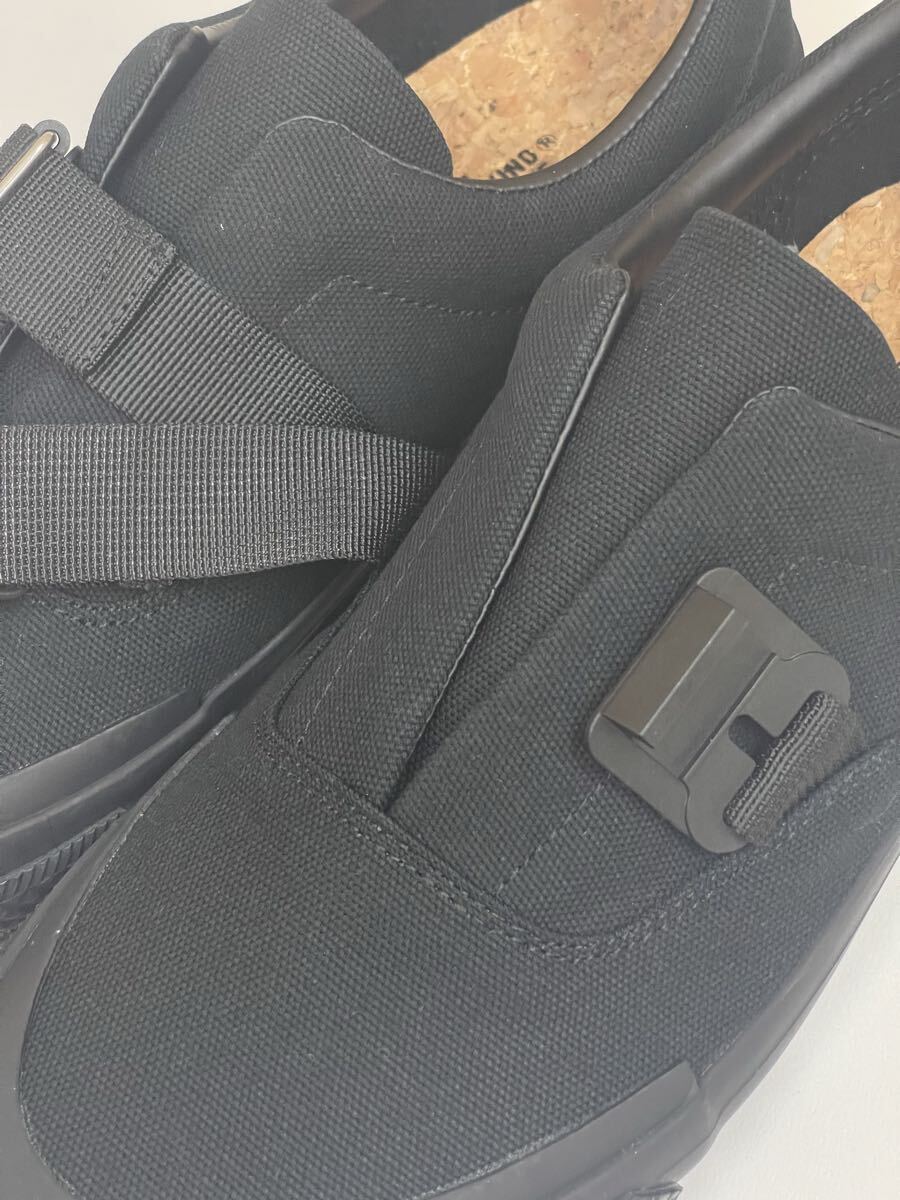 【未使用】 pg CONTRAST-B ブラック BLACK 26,5cm ローカットスニーカー playground ピージー キャンパス地 マグネットベルト_画像6