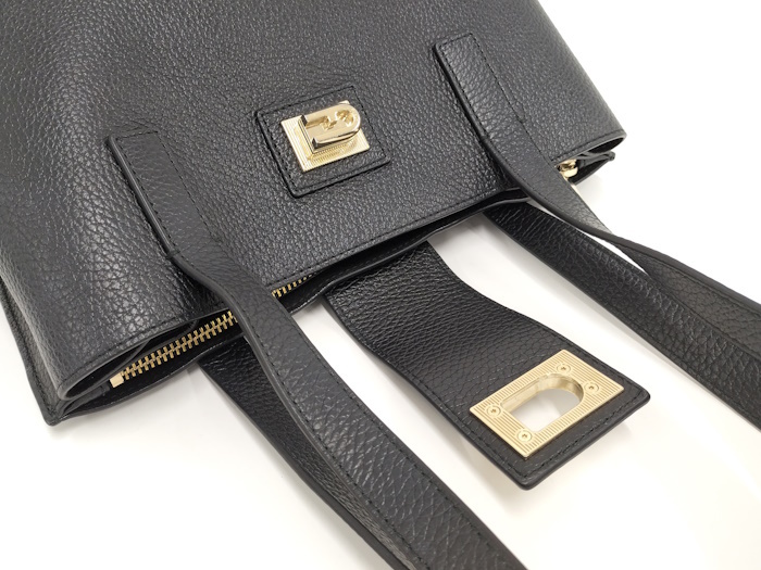 FURLA большая сумка кожа черный 