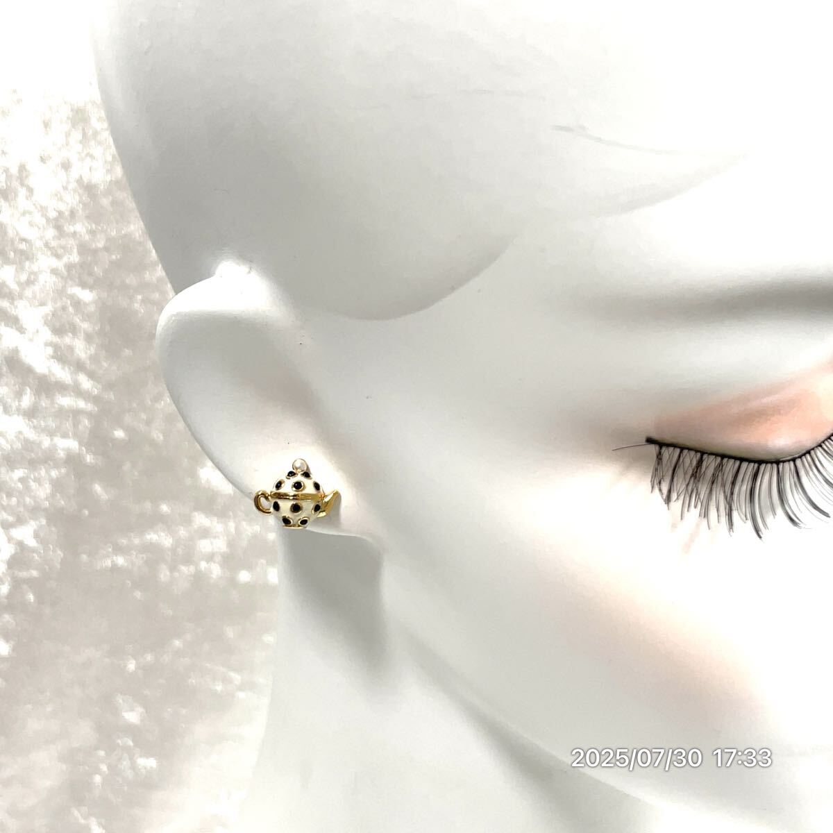 美品 kate spade ケイトスペード ティーポット ティーカップ ラインストーン ピアス イヤリング アクセサリー 装飾品 ファション 小物_画像8