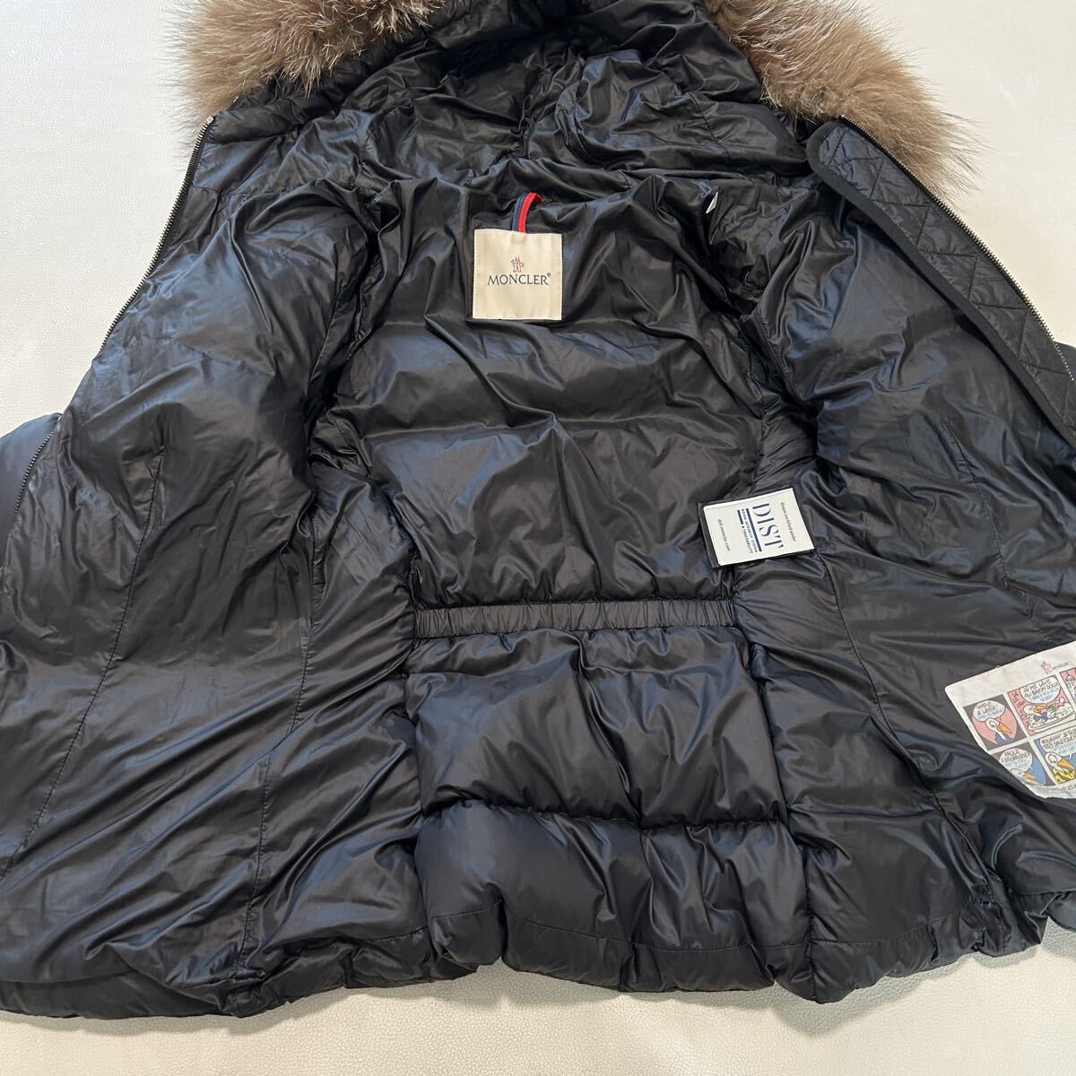 MONCLER モンクレール BOED ボエ リアルファー ダウンジャケット ベルト付き サイズ00_画像3