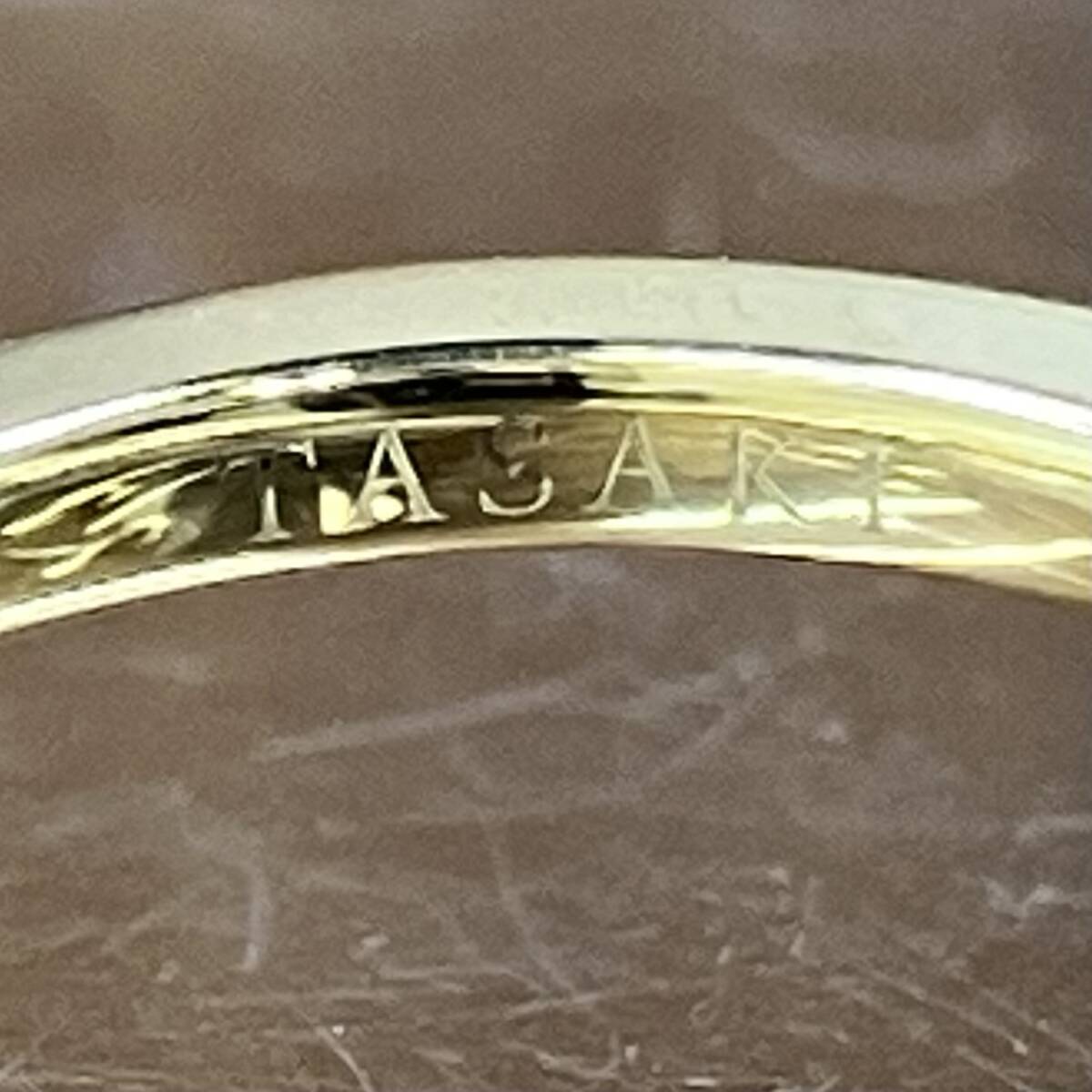 TASAKI 田崎真珠 リング バランスクロス K18 ダイヤ 0.13ct 指輪 10号_画像4
