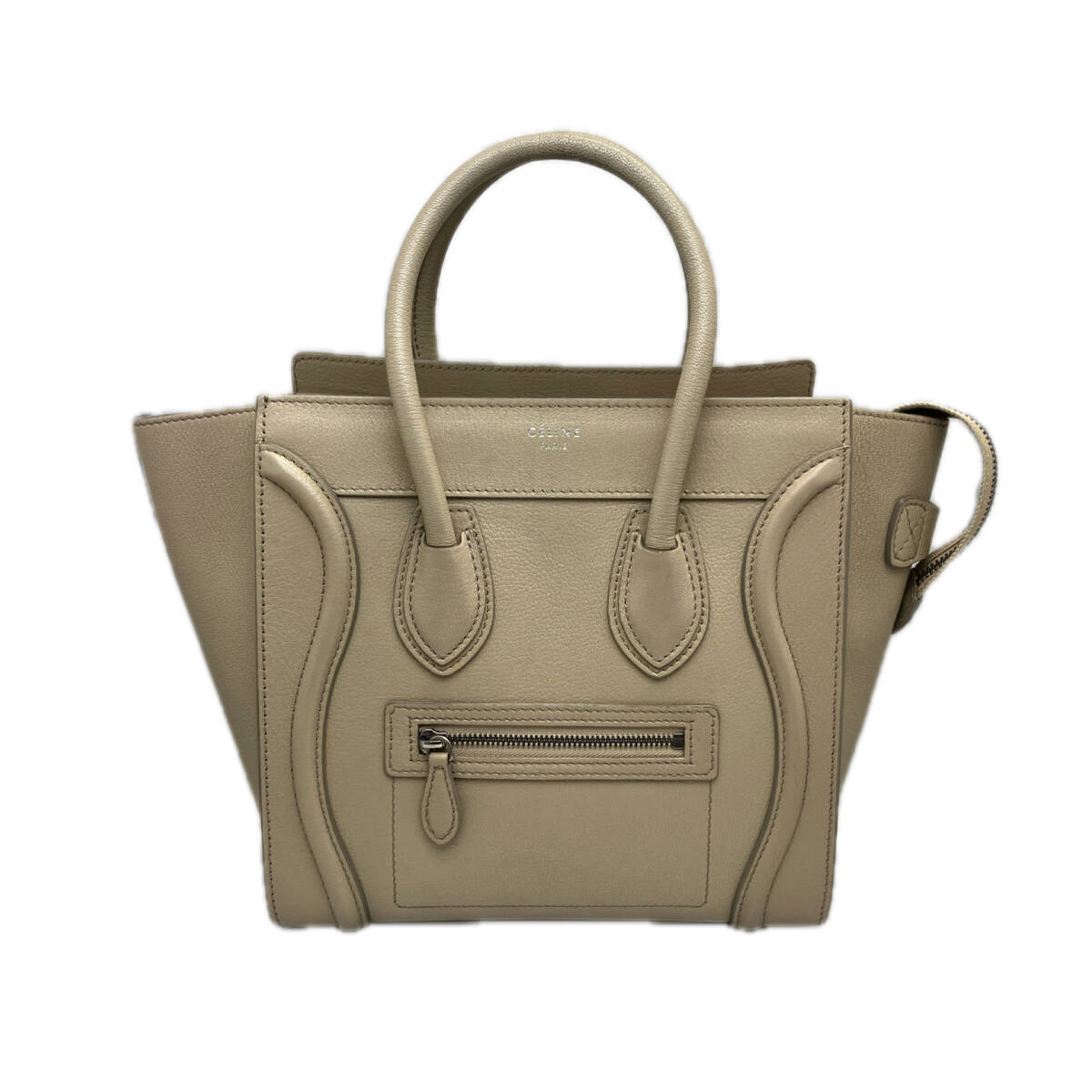 鑑定書 保存袋 付 CELINE セリーヌ ラゲージ マイクロショッパー ハンドバッグ 店舗受取可