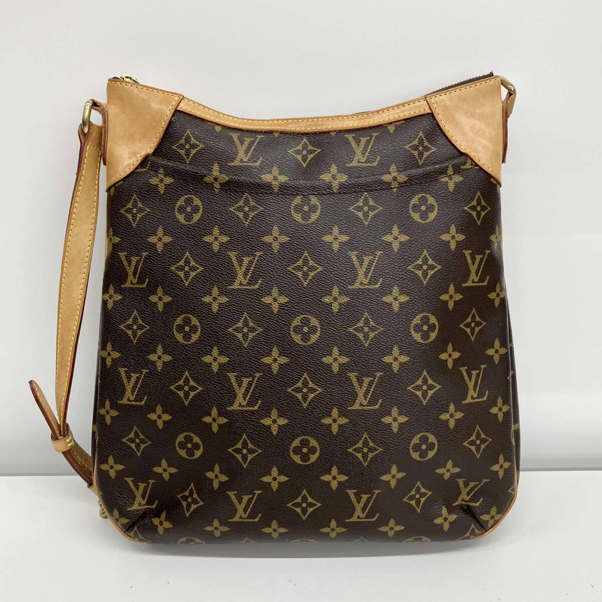 LOUIS VUITTON ルイヴィトン モノグラム オデオン MM ショルダーバッグ M56389 斜め掛けショルダー ブラウン レディース_画像1