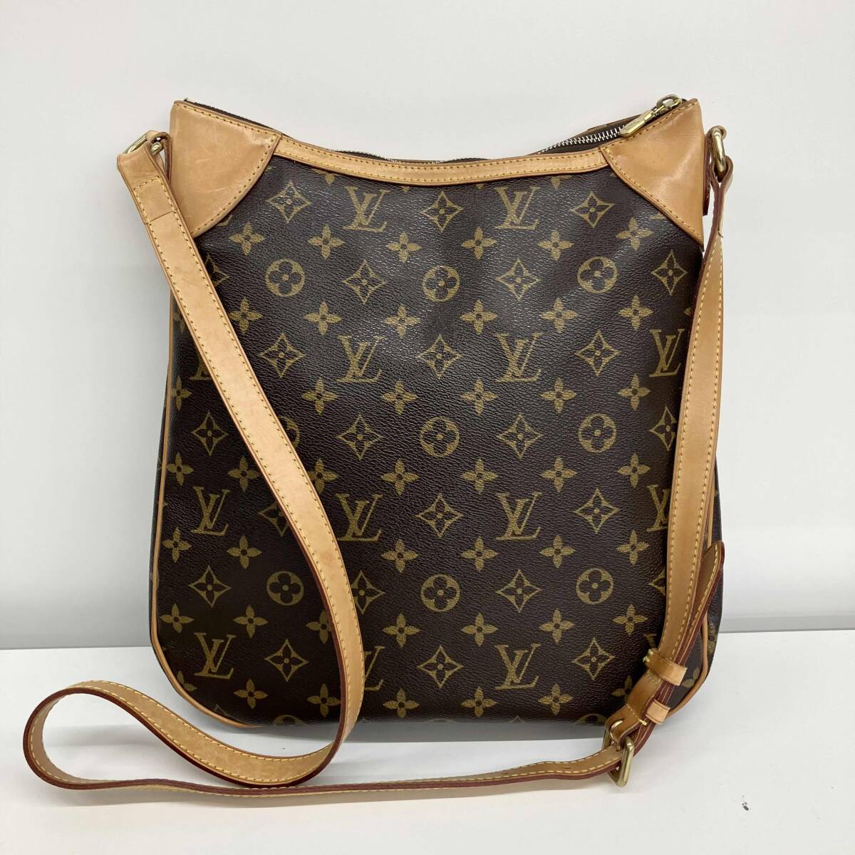 LOUIS VUITTON ルイヴィトン モノグラム オデオン MM ショルダーバッグ M56389 斜め掛けショルダー ブラウン レディース_画像4