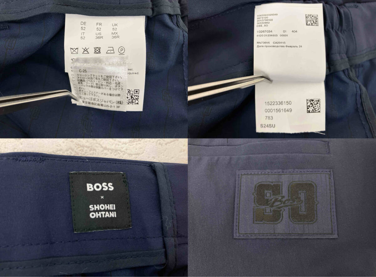 HUGO BOSS × SHOHEI OHTANI ヒューゴボス 大谷翔平モデル ストレッチパンツ ロングパンツ ネイビー メンズ UK52 インポート_画像5