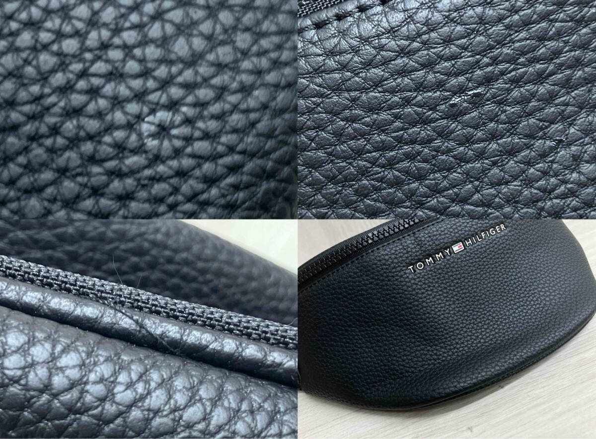 TOMMY HILFIGER トミーヒルフィガー M131380012 ボディバッグ ベーシックロゴ レザー 黒 ブラック メンズ_画像7
