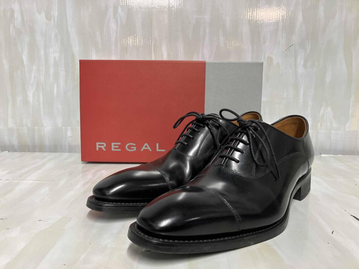 REGAL リーガル 内羽根ストレートチップ 315R ブラック 25cm 箱付き