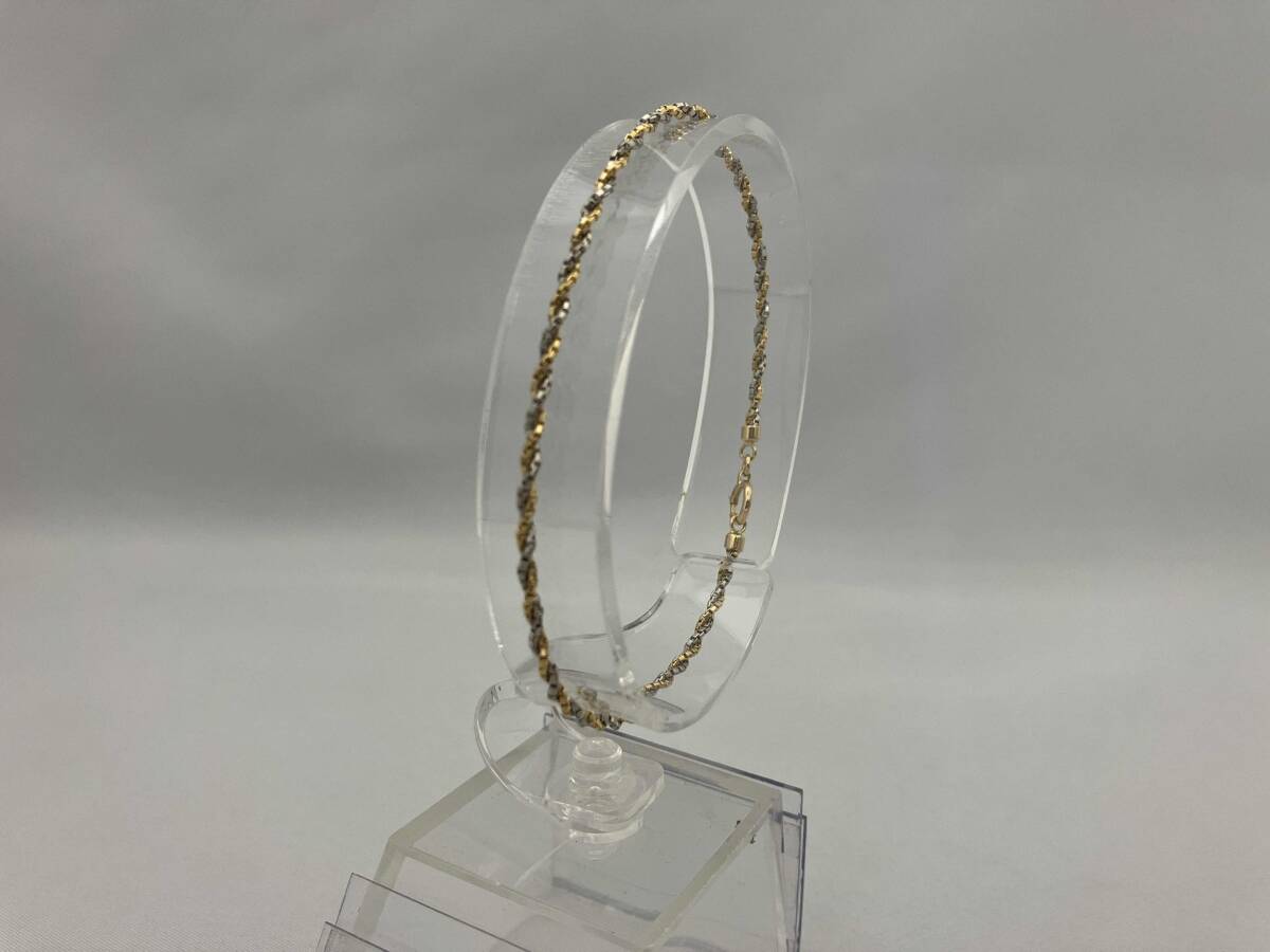 デザインブレスレット K18 約18.5cm 約3.2g