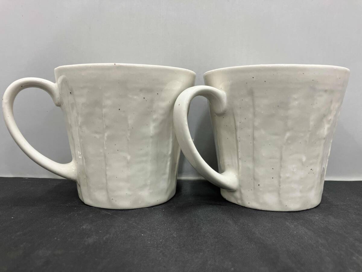 美濃焼 しのぎマグカップ 2個組_画像1
