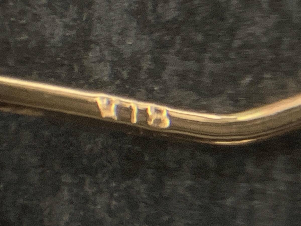 K18 イエローゴールド 片耳ピアス 総重量0.2g ピアス アクセサリー ハートモチーフ_画像4