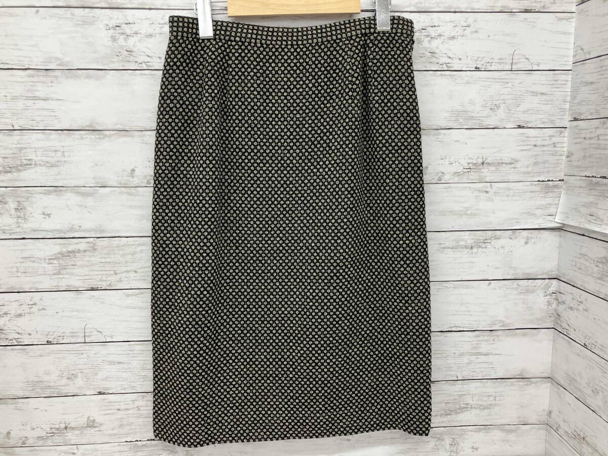 Leilian/セットアップ/ノーカラージャケット/ドット柄/ブラック/サイズ13_画像6