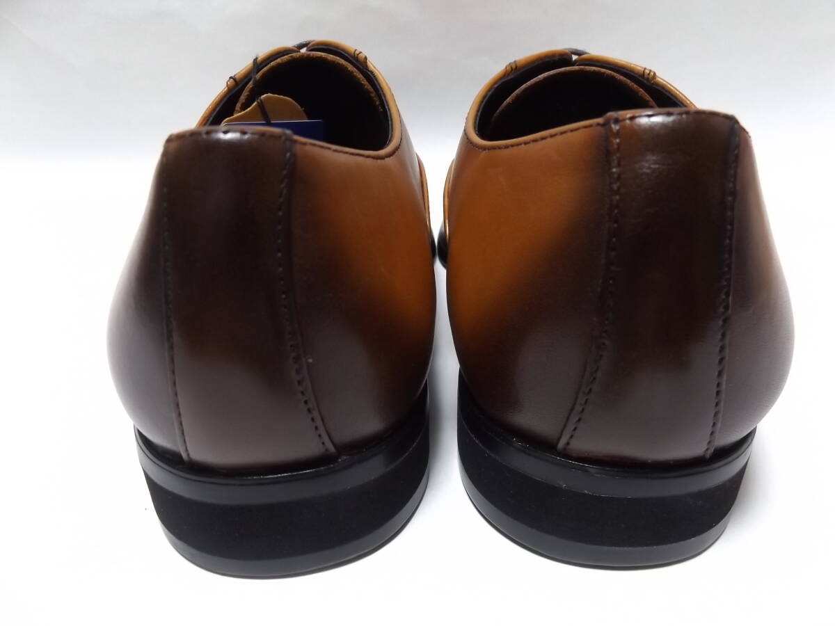 靴25.5cm ライトブラウン PR4047lbr-255 ペリーコレクション PERRY COLLECTION 現品処分18,700円 幅広3E 内羽式 ストレートチップ_画像5