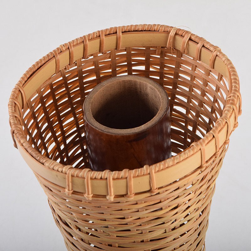 栗田元竺 鵜籠 花入 共箱 平安 元竺 花籠 竹花入 竹籠 茶道具 k3464 栗田元竺 鵜籠 花入 共箱 平安 元竺 花籠 竹花入 竹籠 茶道具 k3464