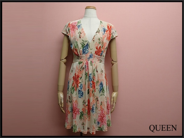 EGERIE ワンピース◆エジェリ/フランス製/花柄/プリーツ/半袖/レディース/25葉2-23_画像1