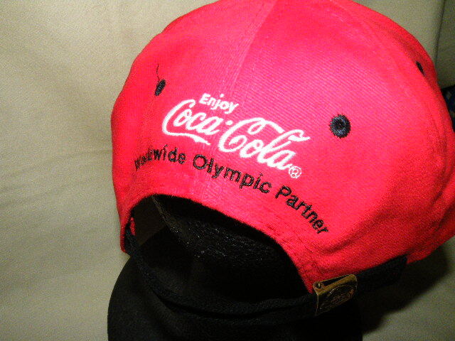 x品名x 未使用 コカ・コーラ非売品 赤×黒 キャップ帽子 当時物2000年シドニーオリンピック♪年代品 Coca Colakノベルティ企業物コカコーラ_画像4
