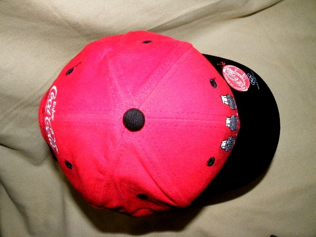 x品名x 未使用 コカ・コーラ非売品 赤×黒 キャップ帽子 当時物2000年シドニーオリンピック♪年代品 Coca Colakノベルティ企業物コカコーラ_画像6