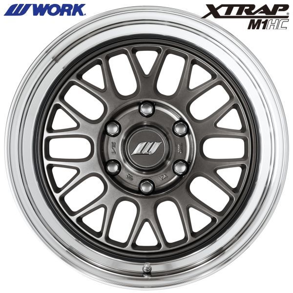 ★数量限定★WORK【ワーク】XTRAP（エクストラップ）M1HC 18ｘ9.0 ＋25 6H/139.7 Hガンメタ/DCリム x４本 ※パラダPA03 WHレター 225/50R18_画像3