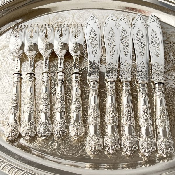 【John Gough】 キングスパターンのナイフ/フォーク 豪奢！！ John Gough】 キングスパターンのナイフ/フォーク10本