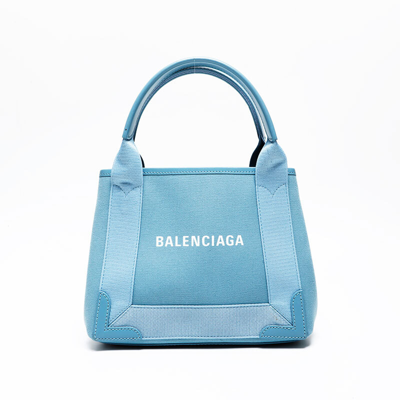 Balenciaga BALENCIAGA ручная сумочка бегемот парусина Logo сумка имеется голубой