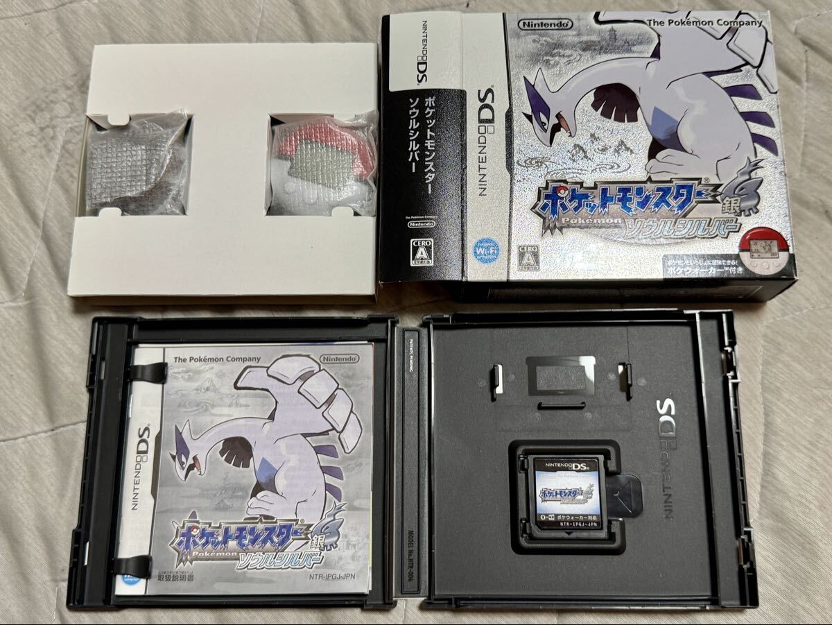 極美品 ポケモン ハートゴールド ソールシルバー セット 未使用ポケウォーカー付 付属品未使用美品 ポケモン ソウルシルバー ポケウォーカー未