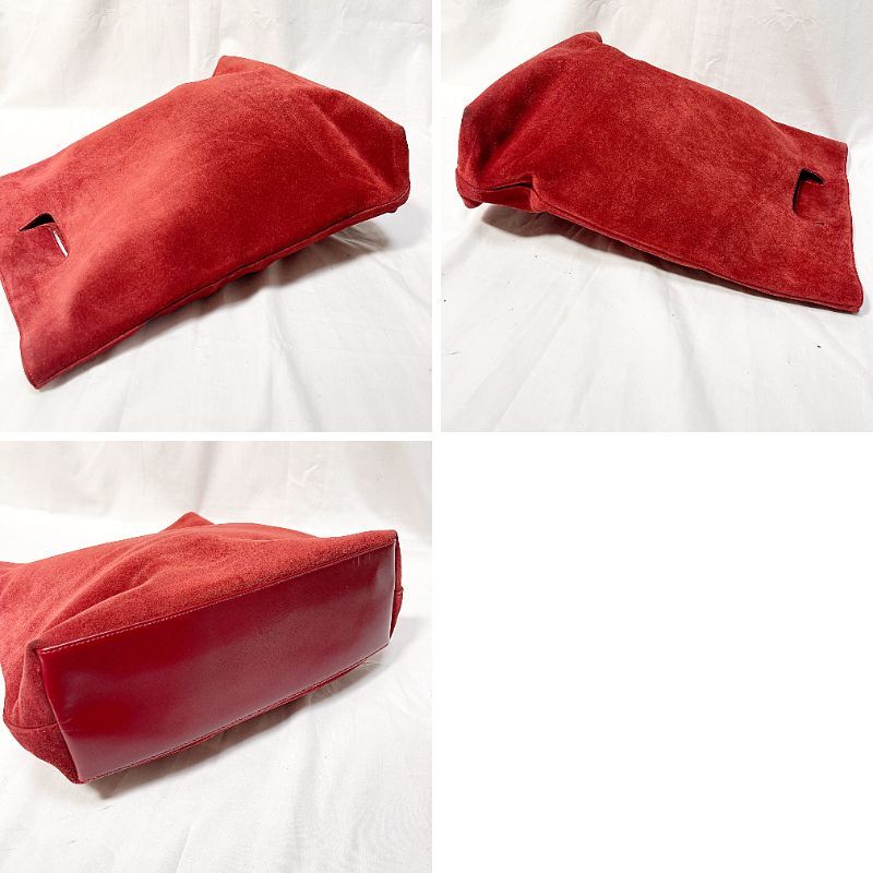 GUCCI グッチ スエード ハンドバッグ レッド 赤 バケット レディース GUCCI グッチ スエード ハンドバッグ レッド 赤 バケット