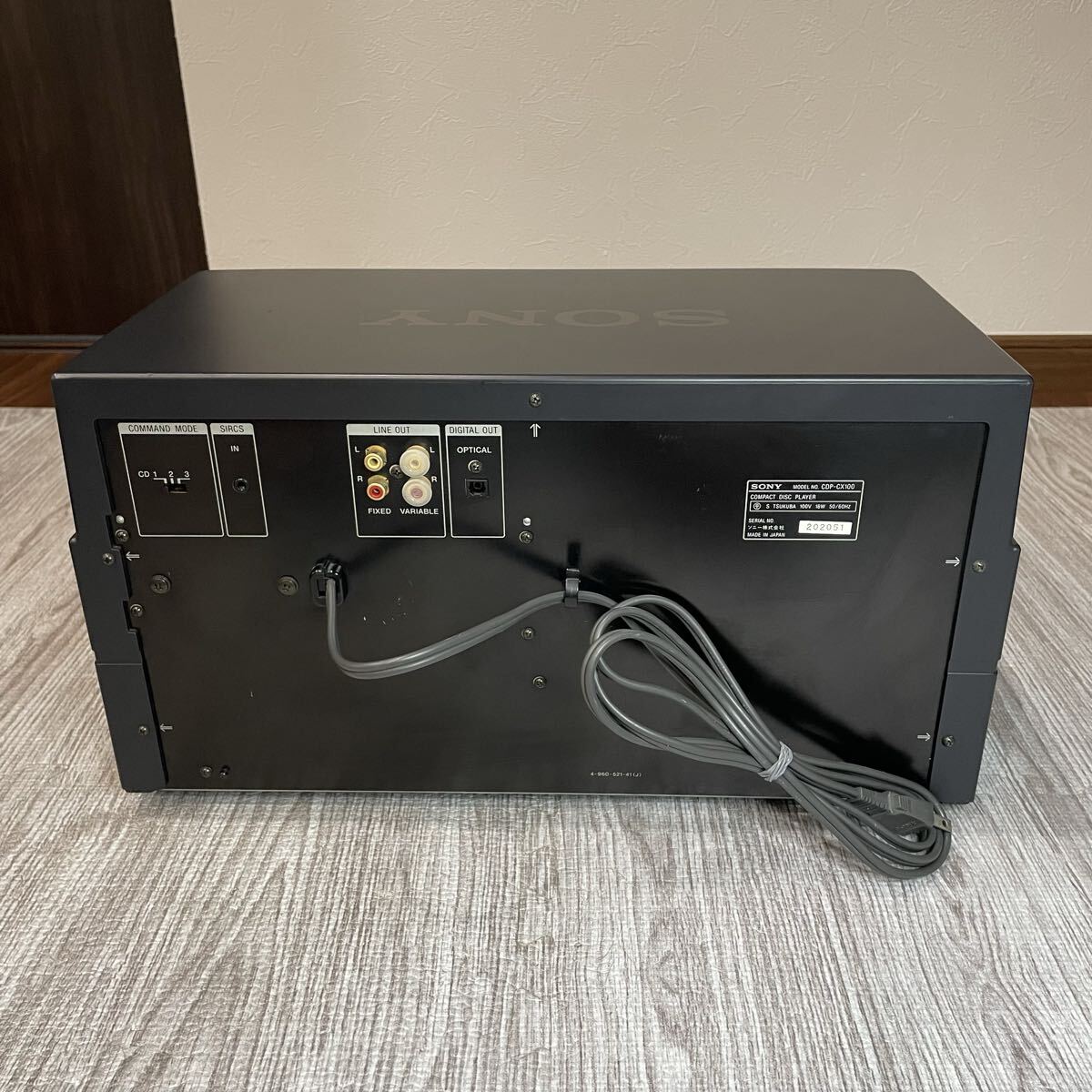 SONY CDP-CX100 本体のみ CDチェンジャープレーヤー 現状品 SONY ソニー 100枚 CDチェンジャー CDプレーヤー CDP-CX100 ソニー