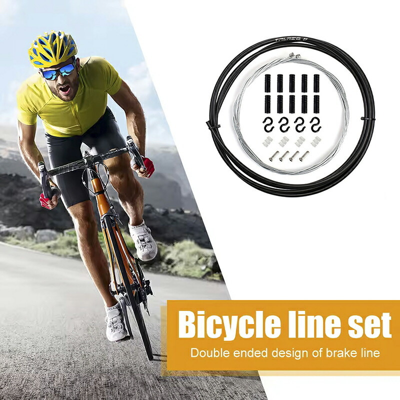 自転車(chē) シフトケーブルセット シフトケーブル 4mm 2m 汎用性 交換用 自転車(chē)パーツ ブラック