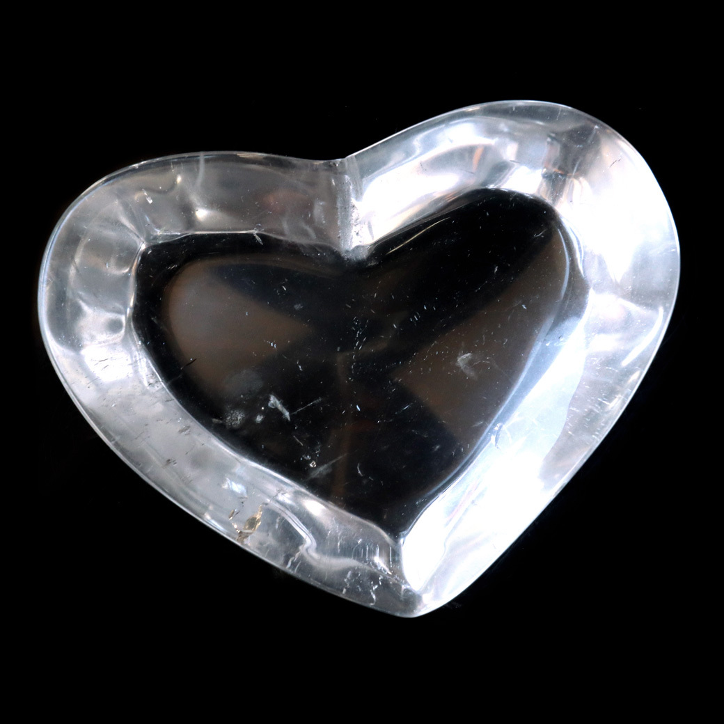 水晶 お皿 浄化皿 受け皿 ハート型 121g プレート クリスタルクォーツ ブラジル産 癒し ヒーリング 浄化 天然石 パワーストーン 4月 誕生石_画像2