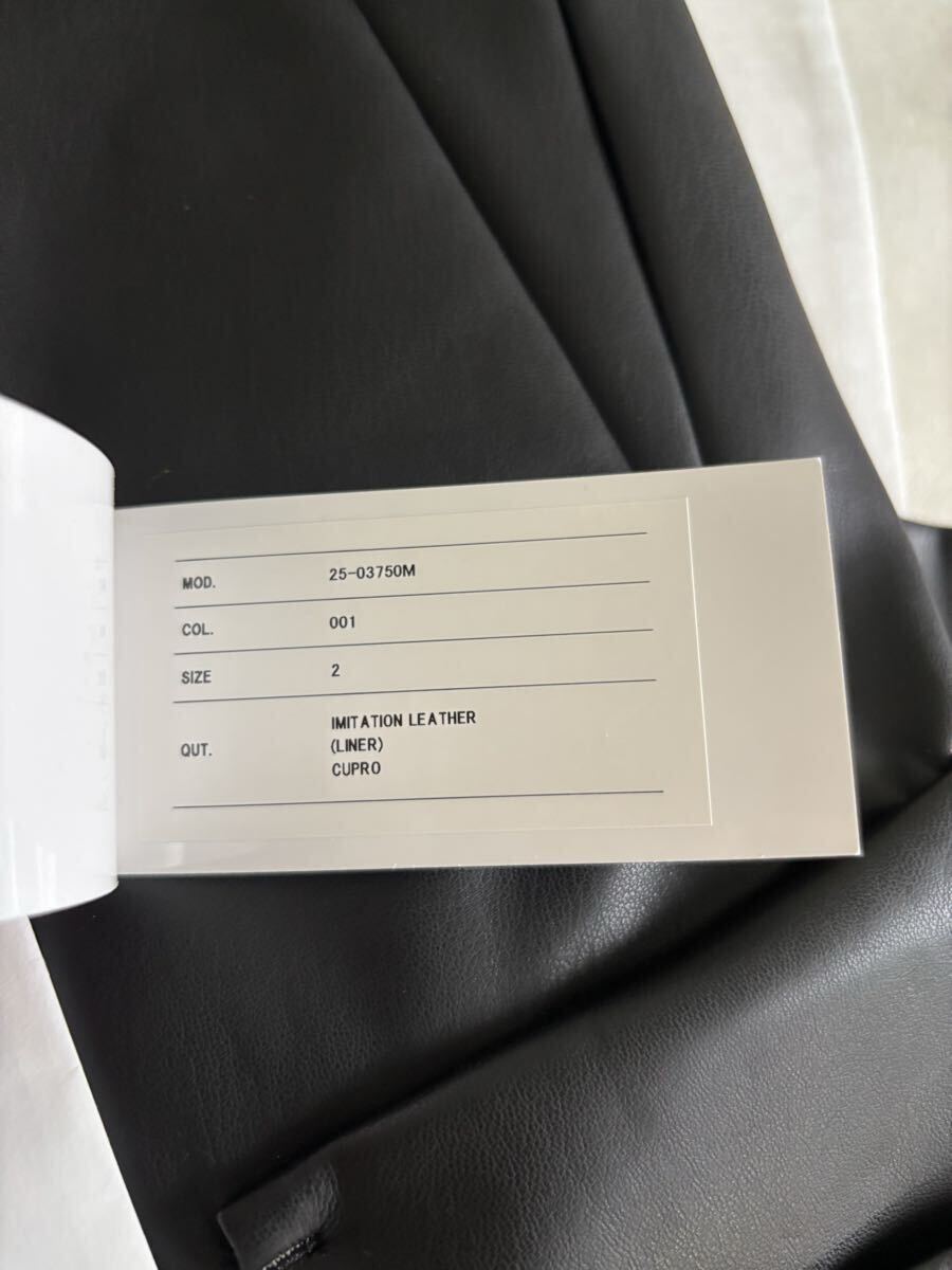 【サイズ0】sacai 25aw Faux Leather Pants ブラック 激レア 新品タグ付 SACAI 25AW Faux Leather Pants size2 黒