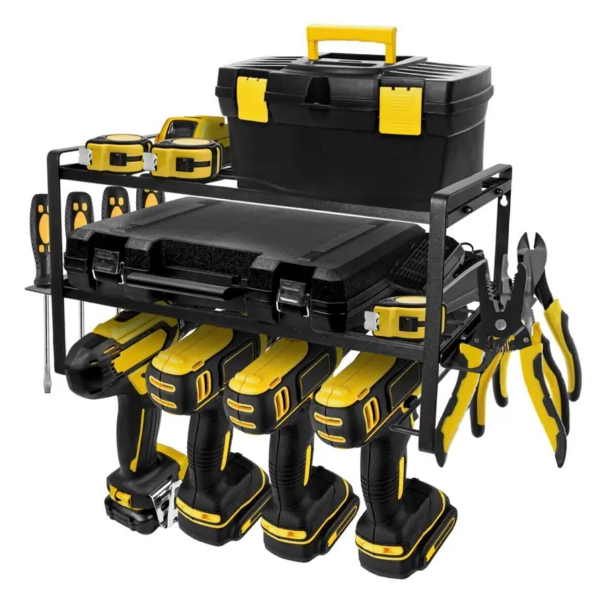 【新品】電動工具ハンガー　収納ラック　工具ホルダー　収納棚　壁掛けラック　ガレージ_画像1