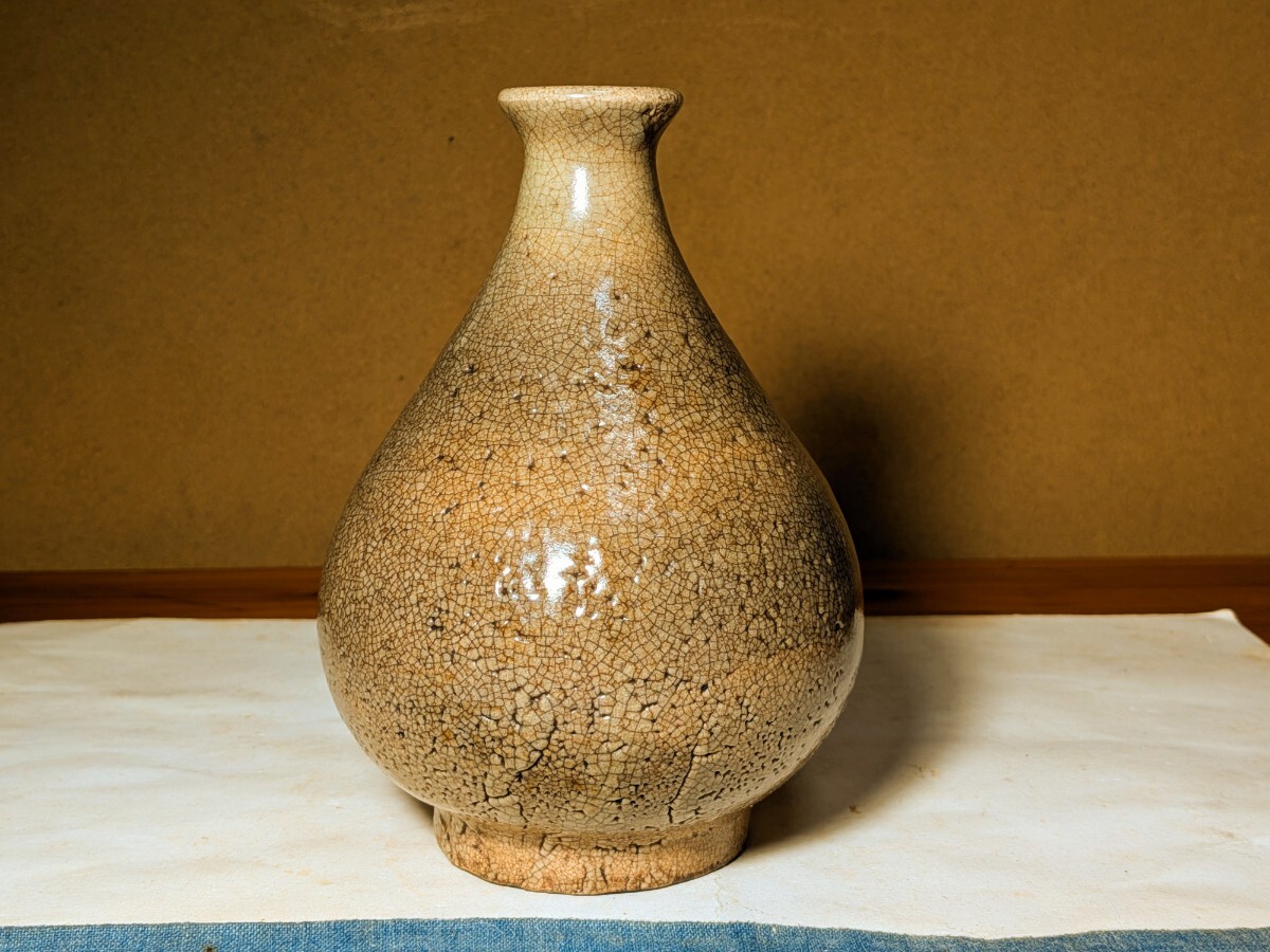 李朝　井戸釉の徳利　珍品　R3-3 李朝 井戸釉の徳利 珍品 R3-3 格安 李朝 R3-3 珍品 井戸