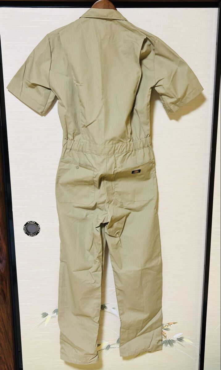 прекрасный товар Dickies Dickies короткий рукав комбинезон 33999 SR размер хаки комбинезон рабочая одежда Work одежда American Casual Biker все в одном