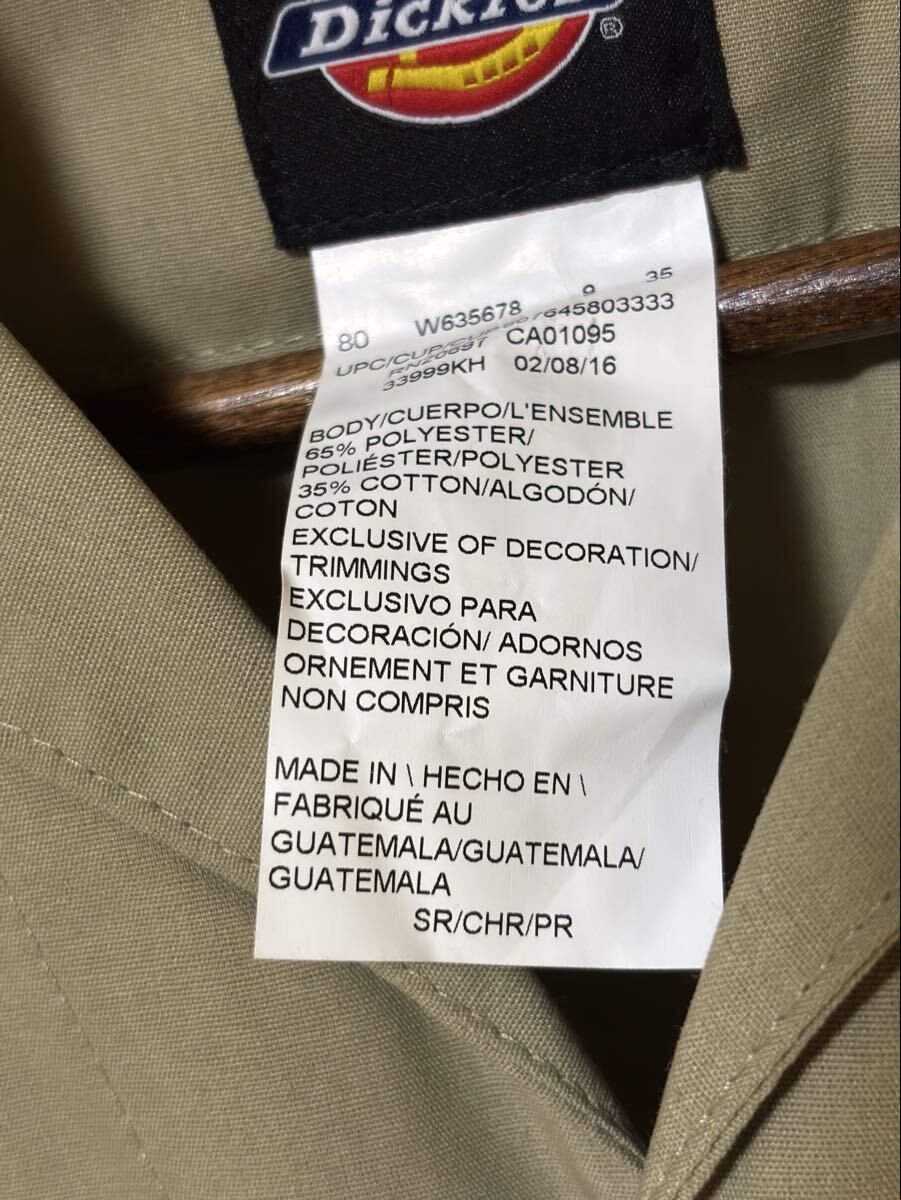 прекрасный товар Dickies Dickies короткий рукав комбинезон 33999 SR размер хаки комбинезон рабочая одежда Work одежда American Casual Biker все в одном