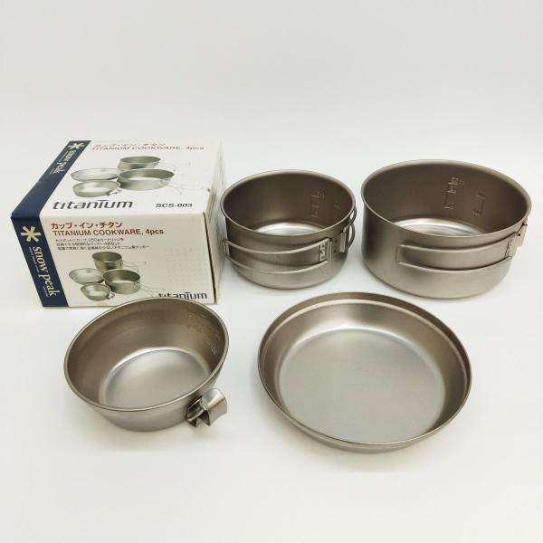 snow peak カップ・イン・チタン TITANIUM COOKWARE 4pcs SCS