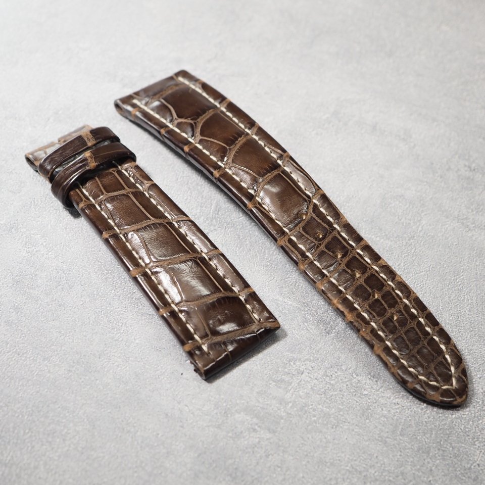 ◆即決あり/純正革ベルト◆ BREITLING ブライトリング 22/18mm レザー ブラウン 腕時計用 ベルトのみ 「27368」_画像2