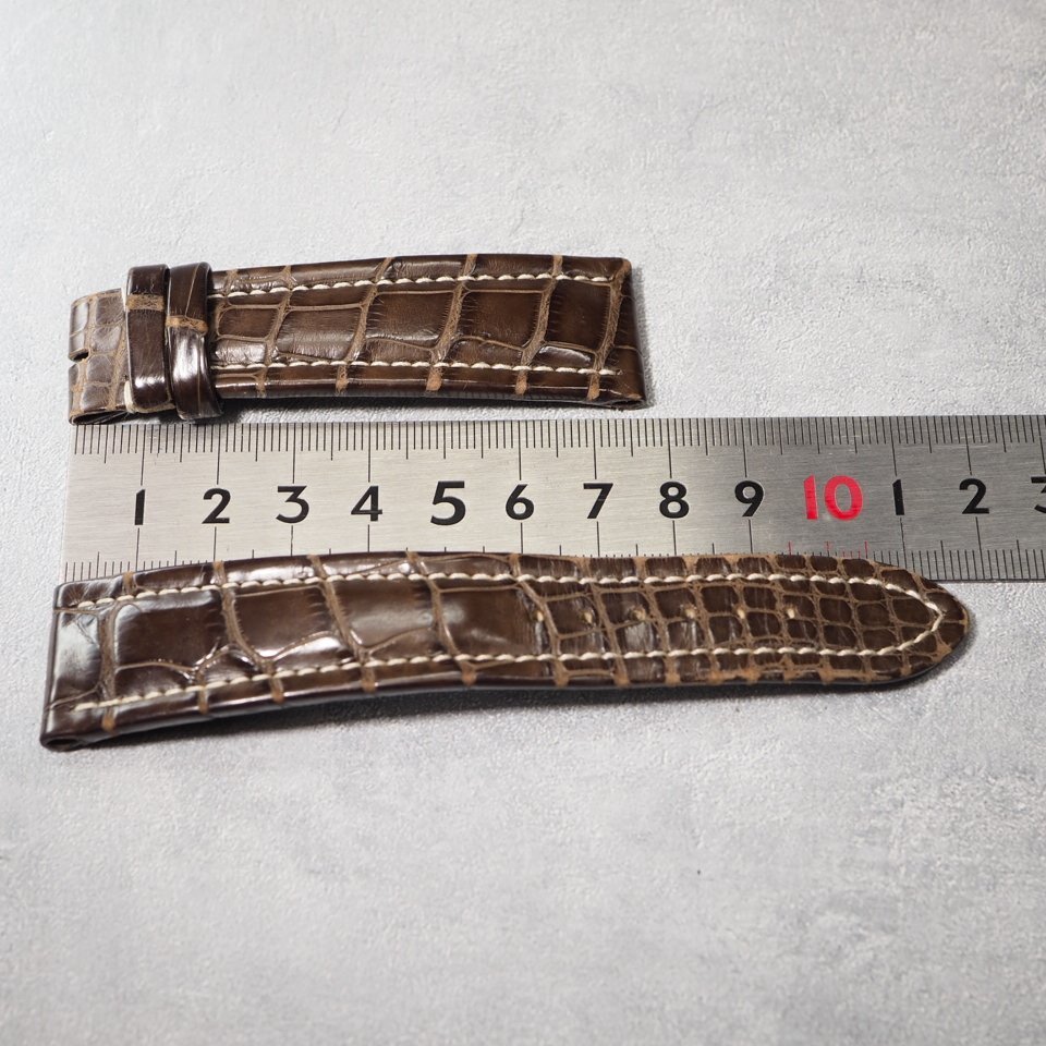 ◆即決あり/純正革ベルト◆ BREITLING ブライトリング 22/18mm レザー ブラウン 腕時計用 ベルトのみ 「27368」_画像6