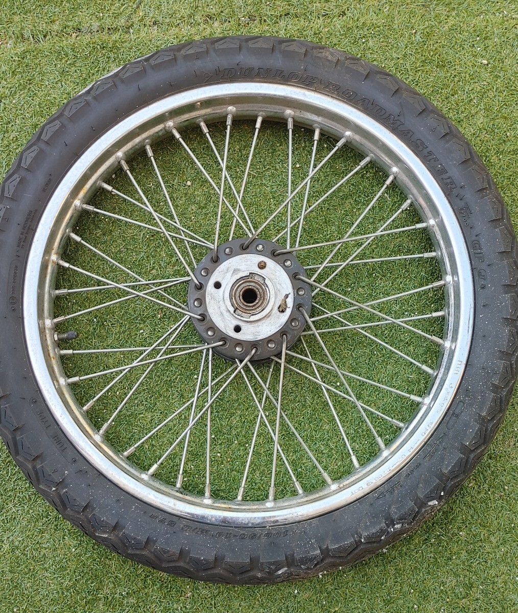 カワサキ 旧車 Z1 Z2 ホイールセット フロント19インチ×1.85 リア18インチ×2.15 ホイール   _画像4