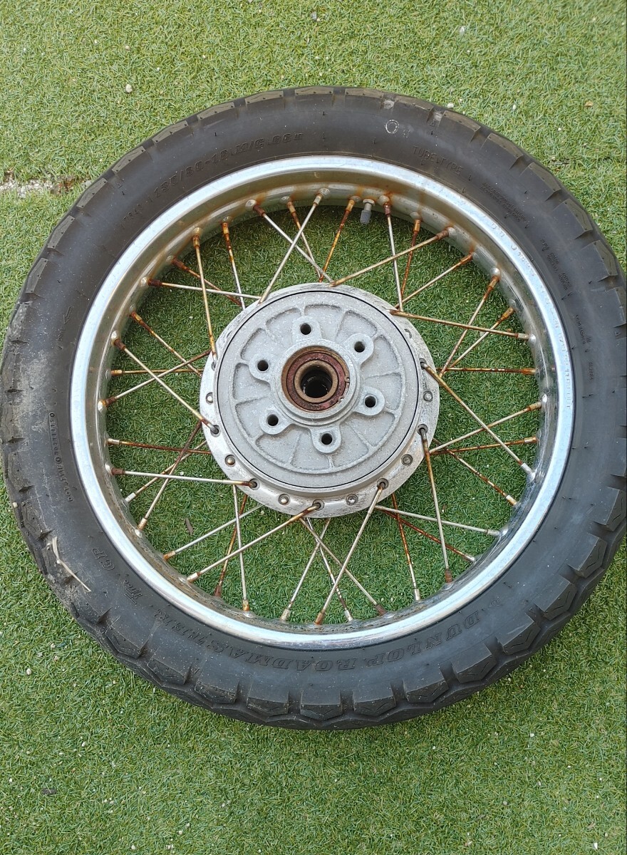 カワサキ 旧車 Z1 Z2 ホイールセット フロント19インチ×1.85 リア18インチ×2.15 ホイール   _画像2