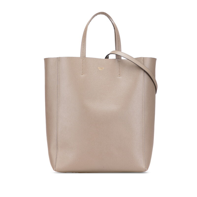 セリーヌ バーティカル カバ スモール トートバッグ ショルダーバッグ 2WAY 176183 ベージュ レザー レディース CELINE 【中古】_画像1