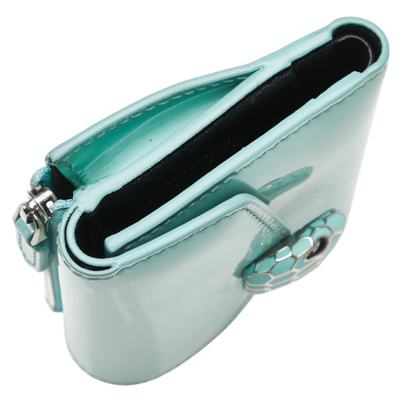  BVLGARY cell авторучка ti four ever три складывать кошелек оттенок голубого аквамарин pa палатка кожа женский BVLGARI [ б/у ]