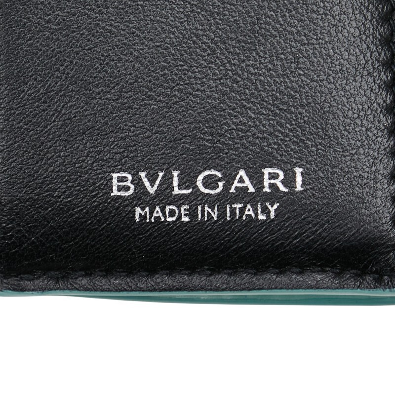  BVLGARY cell авторучка ti four ever три складывать кошелек оттенок голубого аквамарин pa палатка кожа женский BVLGARI [ б/у ]