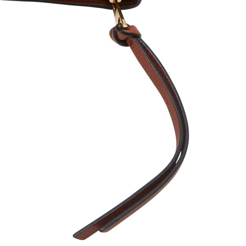 ロエベ アナグラム 二つ折り財(cái)布 イエロー ブラウン レザー レディース LOEWE 【中古】