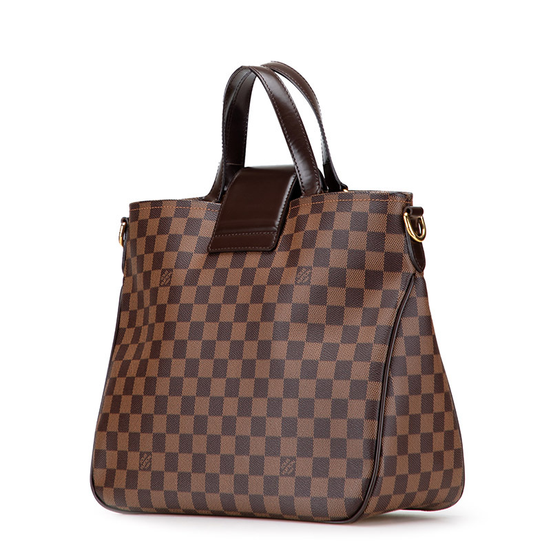 ルイ ヴィトン ダミエ カバ ローズベリー ハンドバッグ ショルダーバッグ 2WAY N41177 ブラウン PVC レザー LOUIS VUITTON 【中古】_画像2