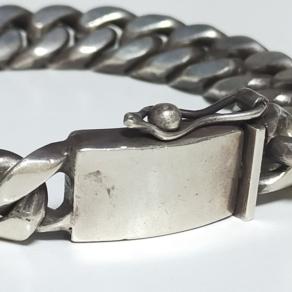 mexico メキシコ製 ヴィンテージ 喜平ブレスレット 極太 重厚 10㎜オーバー 69g silver925/シルバー925_画像3