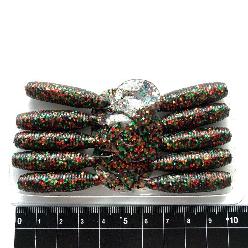 814317 ゲーリーヤマモト 4インチ シングルテールグラブ 10本 GARY YAMAMOTO #180 ブルーギル_画像1