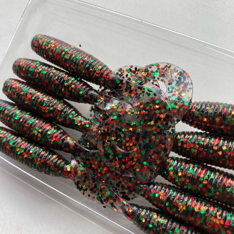 814317 ゲーリーヤマモト 4インチ シングルテールグラブ 10本 GARY YAMAMOTO #180 ブルーギル_画像2