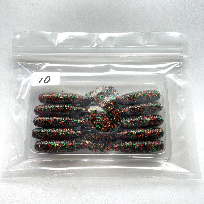 814317 ゲーリーヤマモト 4インチ シングルテールグラブ 10本 GARY YAMAMOTO #180 ブルーギル_画像3