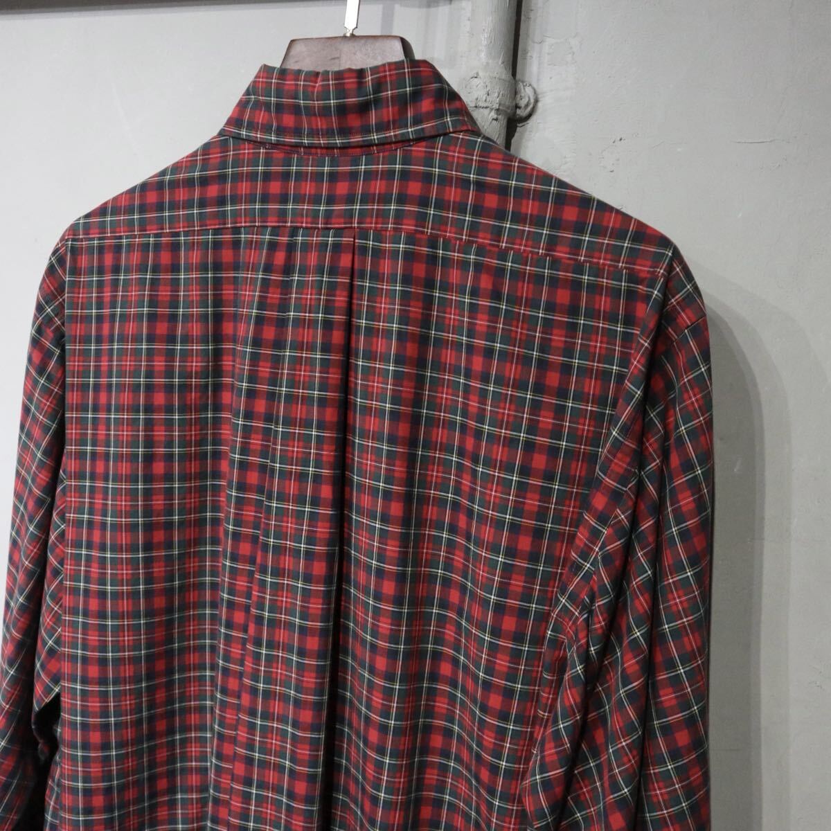 【即決】brooks brothers ブルックスブラザーズ B.D ボタンダウンシャツ レッド 赤 チェック柄 USA アメリカ製 古着 15 1/2-R_画像6