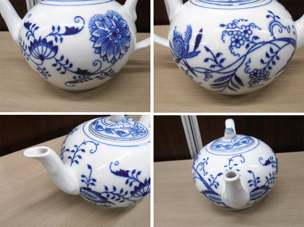 カールスバード ティーポット ブルーオニオン オリジナル ボヘミア ZWIEBELMUSTER USED品 陶磁器 洋食器 苫小牧西店_画像2